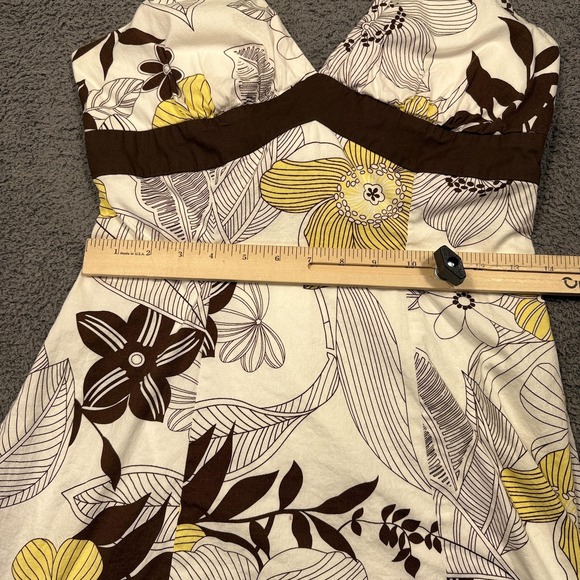 Y2K Babydoll Halter Dress Womens Medium White Floral Ruffle Empire Layered Fairy - Picture 8 of 13